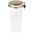 thumbnail image 1 of LIFKOME 1Pcs Airtight Glass Canister Bamboo Lid Sealed Preservation Container Simple Style Home Users, 1 of 8