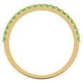 thumbnail image 5 of 0.285 ctw Wedding Band for Women - 14K Yellow Gold Simulated Green Diamond Stackable Eternity Ring, 5 of 6