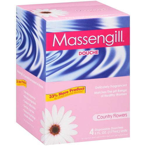Massengill Disposable Douche with Country Flowers, 6 oz/4 ea