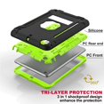 thumbnail image 4 of Dteck iPad Mini Case (no built-in screen protector), iPad Mini 2 Case, iPad Mini 3 Case, iPad mini Retina Case, Three Layer Heavy Duty Shockproof Protective Case with Kickstand, Black/Green, 4 of 6