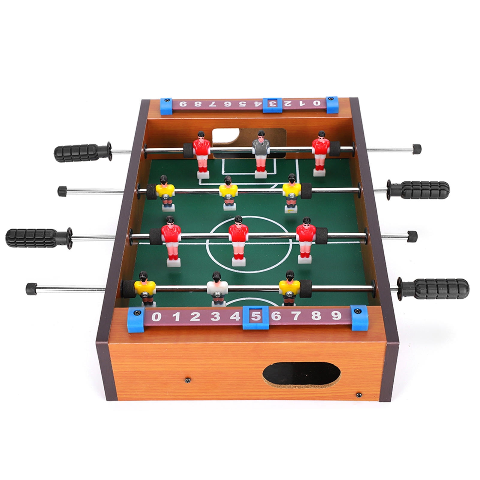LAZIOEGR 9.06"x14.17" Foosball Table – Thick‑Wall, Anti‑Collision Cotton, Slider Scoreboard, Lock‑Nut Stability, Durable Wood, Ideal Indoor Game for Kids & Parties