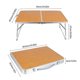 thumbnail image 3 of Portable Picnics Desk Bamboos Desktop Camping Table Outdoor Folding Table for Traveling, Barbecue, Beach Enduring, 3 of 5