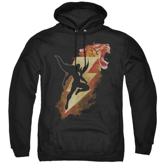 Shazam Movie Tiger Bolt Adult Pullover Hoodie Sweatshirt Black