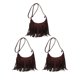thumbnail image 1 of Bolso cruzado con cadena de ante de piel artificial con borla tachonada para cartera de mujer, 1 of 5