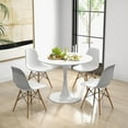 thumbnail image 2 of Gymax 5 PCS Dining Set Modern Round Dining Table 4 Chairs for Small Space Kitchen, 2 of 8