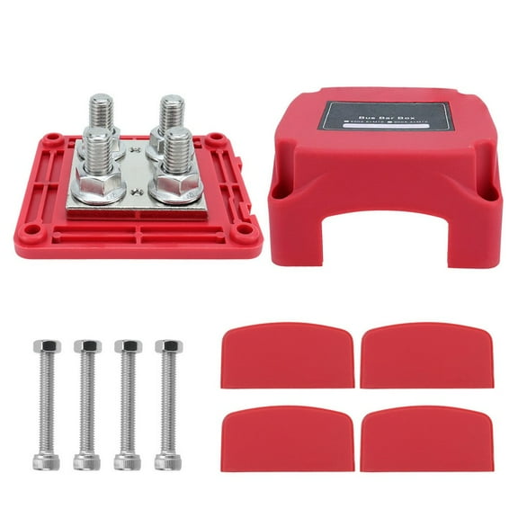 yaaqii 400A Marine Busbar Panel with M10 Terminals for RV Boats and Trucks 12V-48V DC