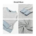 thumbnail image 2 of Sweatshirt for Women Long Sleeve Tunic Tops Color Block Crewneck Sweatshirts Side Split, 2 of 8