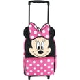 thumbnail image 2 of Disney Kids' 14 Inch Big Face Minnie Mouse Rolling Backpack, 2 of 4