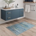 thumbnail image 2 of KUETH 2x3 Area Rug Blue Abstract Area Rug, Machine Washable Vintage Distressed Throw Rug with Non-Slip Gripper, Modern Aesthetic Carpet for Bedroom Living Room, 2 of 11