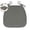 Gray, variant on D-Shaped Chair Cushions, 1.1" Thick Dining Chair Pads with Ties and Removable, Machine-Washable Cover, 17" x 16"