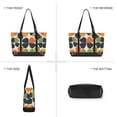 thumbnail image 6 of FORMRS Canvas Laptop Tote Bag for Women with 15.6" Computer Compartments Shoulder Handbag, Black Clover Pattern, 6 of 7