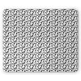 thumbnail image 1 of Dachshund Mouse Pad, Repetitive Pattern with Silhouette Style Long Torso Breed Dog Print, Rectangle Non-Slip Rubber Mousepad, Charcoal Grey and White, by Ambesonne, 1 of 2