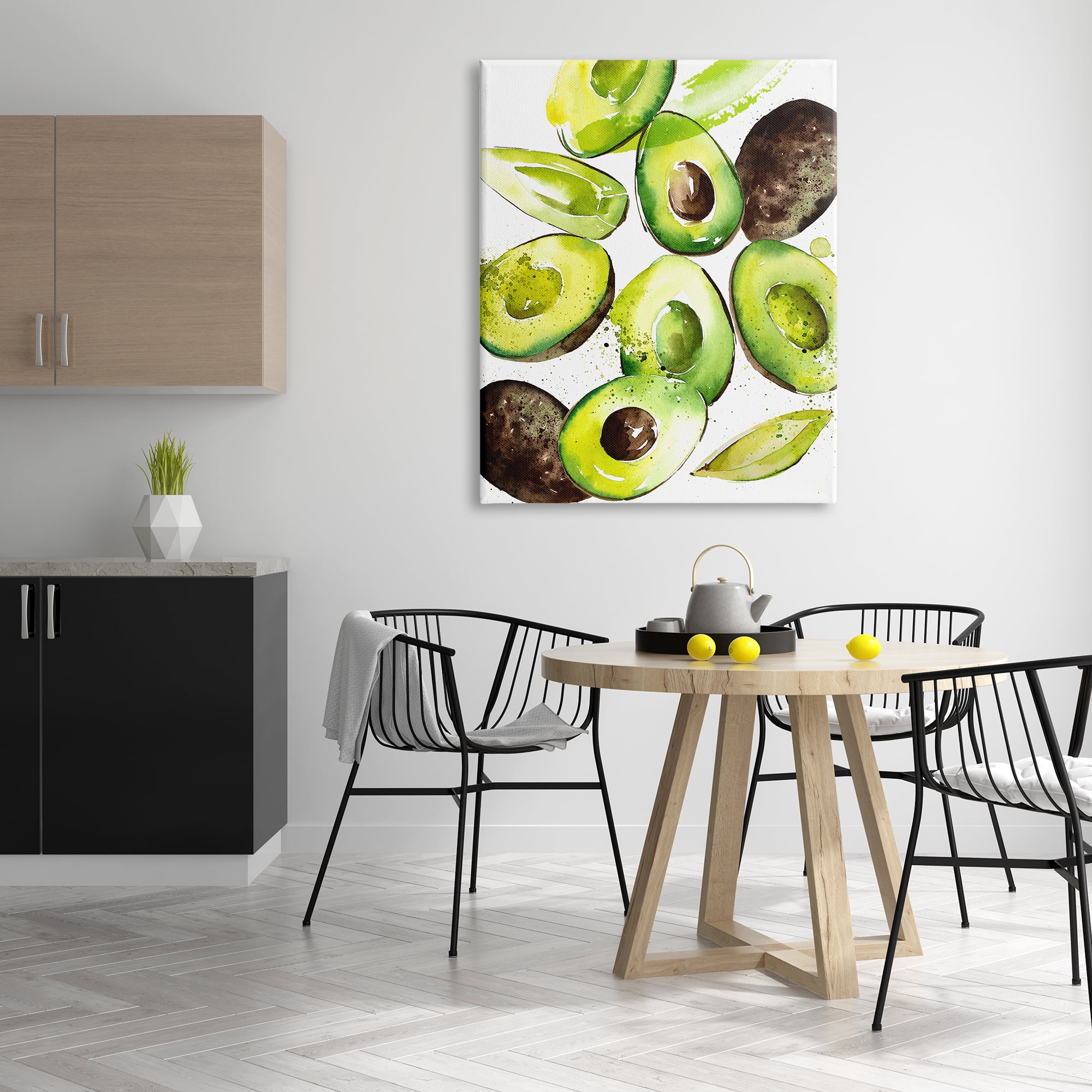 Stupell Industries Modern Avocado Halves Food & Beverage Painting Gallery Wrapped Canvas Print Wall Art, 36 x 48