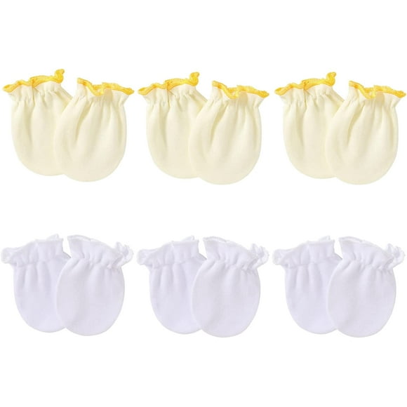 QUETO Gants bébé mitaines anti-rayures 0-6/6-12 mois bébé nouveau-né fille gants mitaines enfant en bas âge pour bébé garçons
