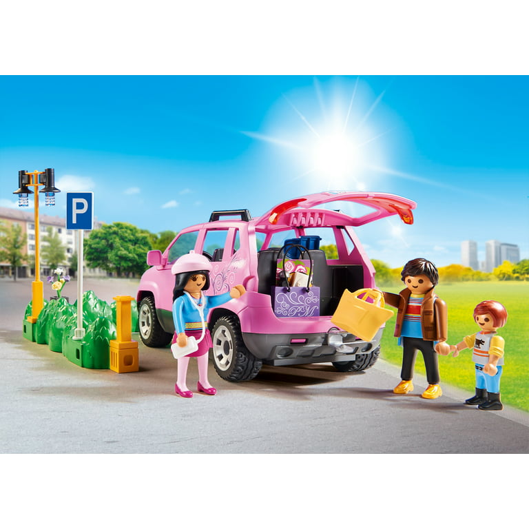 PLAYMOBIL Family with Parking Space Doll Playset - Walmart.com