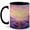 Black, variant on Lavender Field Sunrise 11oz Ceramic Mug, Purple Floral Landscape Cup