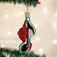 thumbnail image 2 of Old World Christmas Blown Glass Ornament for Christmas Tree, Musical Note with Red Bow, 2 of 4