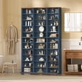 thumbnail image 5 of LELELINKY 11-Tier Display Shelf, 68" Tall Bookshelf with 33 Display Shelves, Large Storage Organizer for Living Room Home Office, Dark Blue, 5 of 7