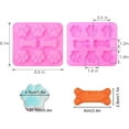 2 Pack Silicone Molds Puppy Dog Paw and Dog Bone Silicone Dog Treat