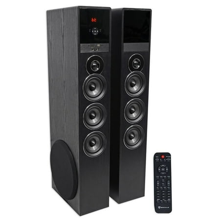 Rockville TM150B Black Home Theatre System Tower Speakers 10