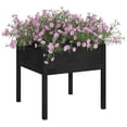 thumbnail image 3 of Cama de jardín elevada VidaXL de madera maciza de pino negro, 70 x 70 x 70 cm, 3 of 7