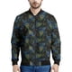 thumbnail image 3 of Chaqueta con cremallera y estampado de plumas de pavo real para hombre, moda floral 3D, mangas largas, informal, holgada, chaqueta, abrigo, ropa de calle, 3 of 5
