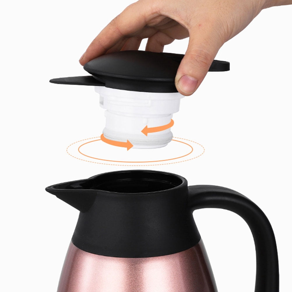 HONMEET 2L Insulated Hot Liquid Pitcher, Thermal Carafe for Home, Office & Kitchen, Vacuum Flask, 11x5.1x5.1in