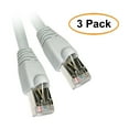 thumbnail image 1 of C&E Shielded Cat6a Gray Ethernet Patch Cable, Snagless/Molded Boot, 500 MHz, 10 Feet, 3 Pack, 1 of 2