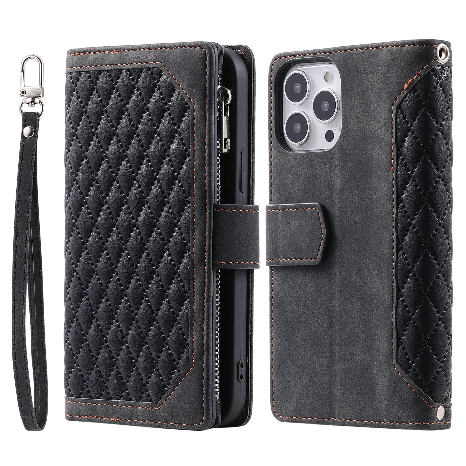 Dteck Wallet Case for iPhone 14 Pro, Soft TPU Shockproof Card Slots