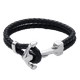 thumbnail image 1 of Pulsera LUCKMAN Ancla Piel Vegana Acero Inoxidable Ancor Negro UNITALLA, 1 of 6