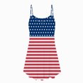thumbnail image 3 of OAVQHLG3B Womens Dresses Sun Dresses Women Summer Casual 4th of July Outfits American flag Independence Casual Sleeveless Loose V-neck Summer Print Dress, 3 of 5