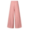 thumbnail image 4 of Palazzo Pants for Women Slacks Wide Leg High Waisted Business Casual Work Trousers with Pockets Pink M, 4 of 8