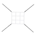 thumbnail image 1 of LOVIVER Filet de Cible de Baseball Ajustable Cadre de But Filet de Lancer de Softball Blanc, 1 of 8