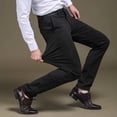 thumbnail image 2 of Pantalones largos informales de negocios para hombre, pantalón Formal recto elástico, a la moda, para primavera y otoño, talla grande 28-40, 2 of 4