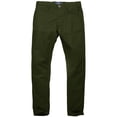 thumbnail image 3 of Pantalón ajustado tapered stretch casual para hombre en verde militar, 3 of 6