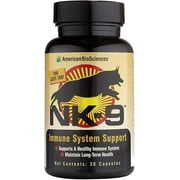 American BioSciences NK-9 AHCC Supplement for Dogs & Cats - Dietary Supplement to Support Immune System - Made for Pets Immune Defenses - 30 Capsules, 250mg/capsule
