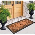 thumbnail image 7 of A1HC Natural Coir and PVC Monogrammed Floral Design Door Mat, 30" x 60", Anti-Shed Treated Durable Heavy Duty Front Door Mat for Outdoor Entrance, 7 of 7