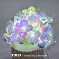 thumbnail image 3 of YOLIGHT Fiber Optic Flower String Lights Battery Operated with Timer, 6.5ft 10 LED Flower Garland Lights Fairy Lights for Room Table Wedding Christmas Easter Décor (White), 3 of 5