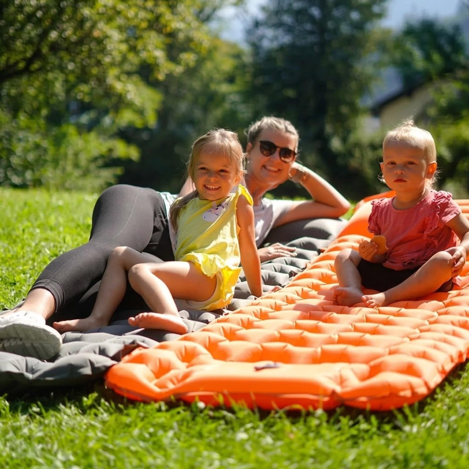 Lounge Mat - Your Portable Chill Zone, Thick Memory Foam Sleeping Pad for Camping, Self Inflating Travel Air Mattress with Pump, Lightweight Portable Car Tent Bed for Outdoor Backpacking
