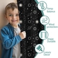 thumbnail image 3 of Blackout Kids Curtains,Black White Star Moon Planet Pattern Childrens Insulated Curtains Set Of 2,Bedroom Essentials,Toddler Room Decor 52x84in(132x213cm), 3 of 5