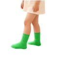 thumbnail image 2 of Boys Tube Socks Children's Socks for Boys Girls Solid Color Medium Tube Socks Comfortable Loose Sports Ankle Socks Kids Socks Boys Green 3Y, 2 of 6