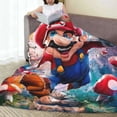 thumbnail image 3 of Lsque Mario Pattern Fuzzy Fleece Throw Blanket Extra Large,Super Soft,Fluffy and Warm Blankets for Couch,Bed,All Season Use (60"x50"), 3 of 7