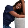 thumbnail image 5 of Hanes Essentials Women’s Cotton T-Shirt, Classic Fit Athletic Navy XL, 5 of 5