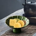 thumbnail image 1 of Ceramic Footed Bowl Countertop Decorative for Home Decor Room Green, 1 of 8