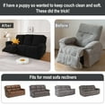 thumbnail image 3 of Northern Brothers 4-Piece Non Slip Jacquard Recliner Slipcover for 3-Seater Massage Sofa（ 4-Piece，Black ）, 3 of 7