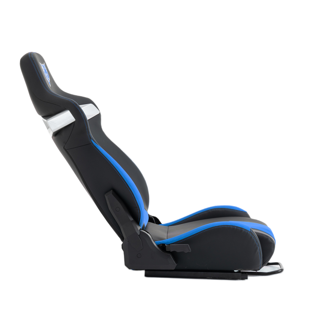DECMAY Universal Reclinable Racing Simulator Seat – Bucket Style Sport Seat with Adjustable Lock Slide, Red+Black PU Leather & Iron/PVC Frame for PS5/PS4/Xbox/PC