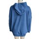 thumbnail image 3 of Sudaderas con capucha para mujer, hombros caídos, mangas largas, ajuste holgado, color puro, informal, jersey de gran tamaño, Top azul XL, 3 of 3