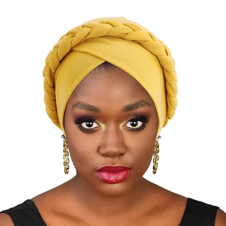 African Women Turban Caps Pre-Tied Double Twisted Braid Hair  display picture 1