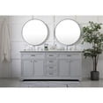 thumbnail image 6 of Elegant Decor Americana 72" Metal MDF Marble Double Bathroom Vanity in Gray, 6 of 8