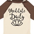 thumbnail image 4 of Inktastic Meditation Yoga Meditate Daily Resolution Boys or Girls Long Sleeve Baby Bodysuit, 4 of 5